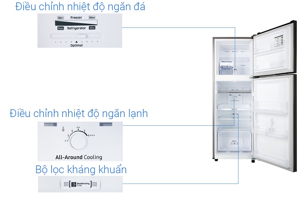 Tủ lạnh Samsung Inverter 236 lít RT22M4032BY/SV3