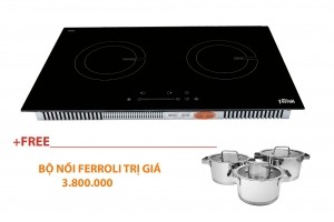 Bếp từ đôi ferroli mặt kính Schott Ceran ID4000BS công suất 4300W0