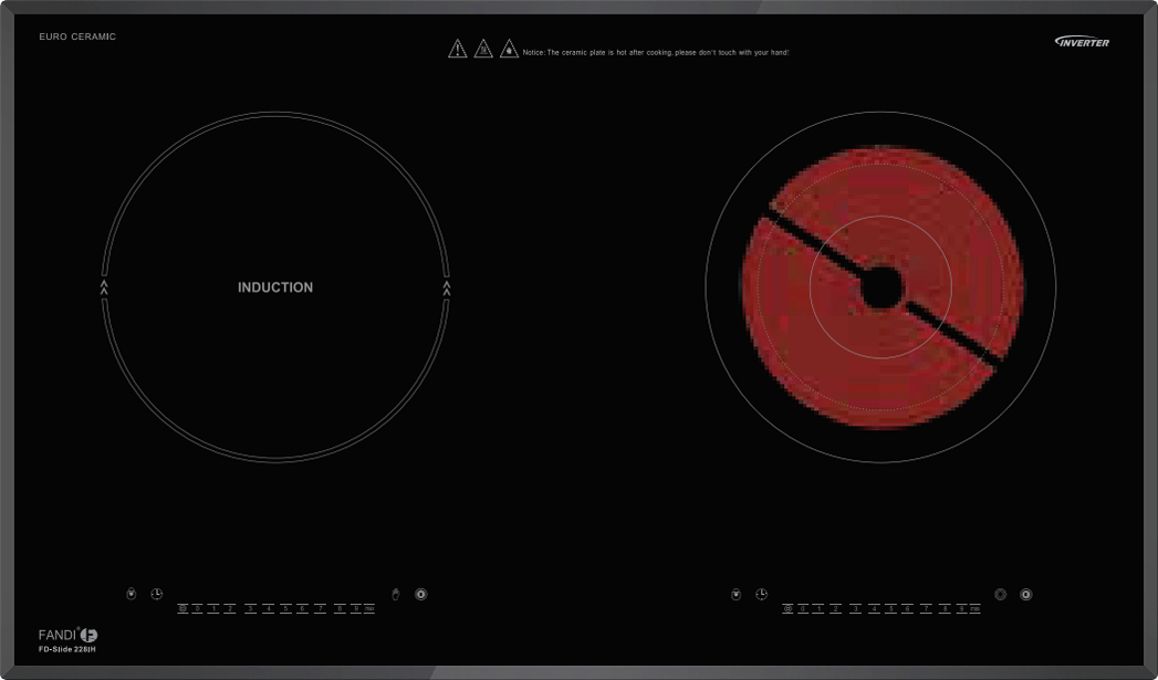 Bếp điện từ đôi Fandi FD-SLIDE 228IH