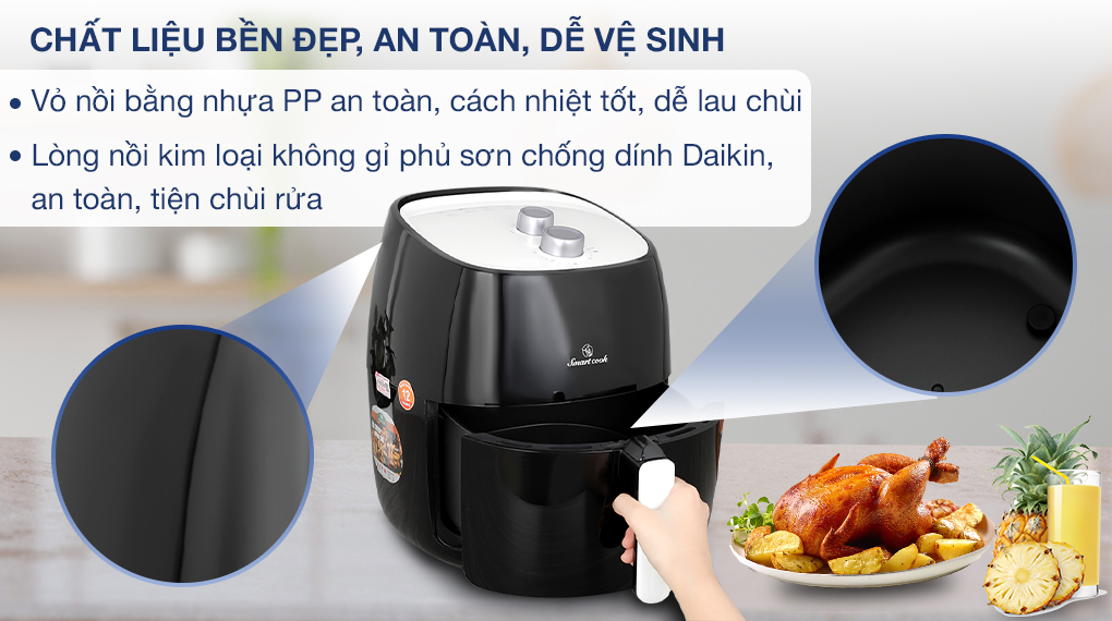 Nồi chiên không dầu Smartcook AFS-39412